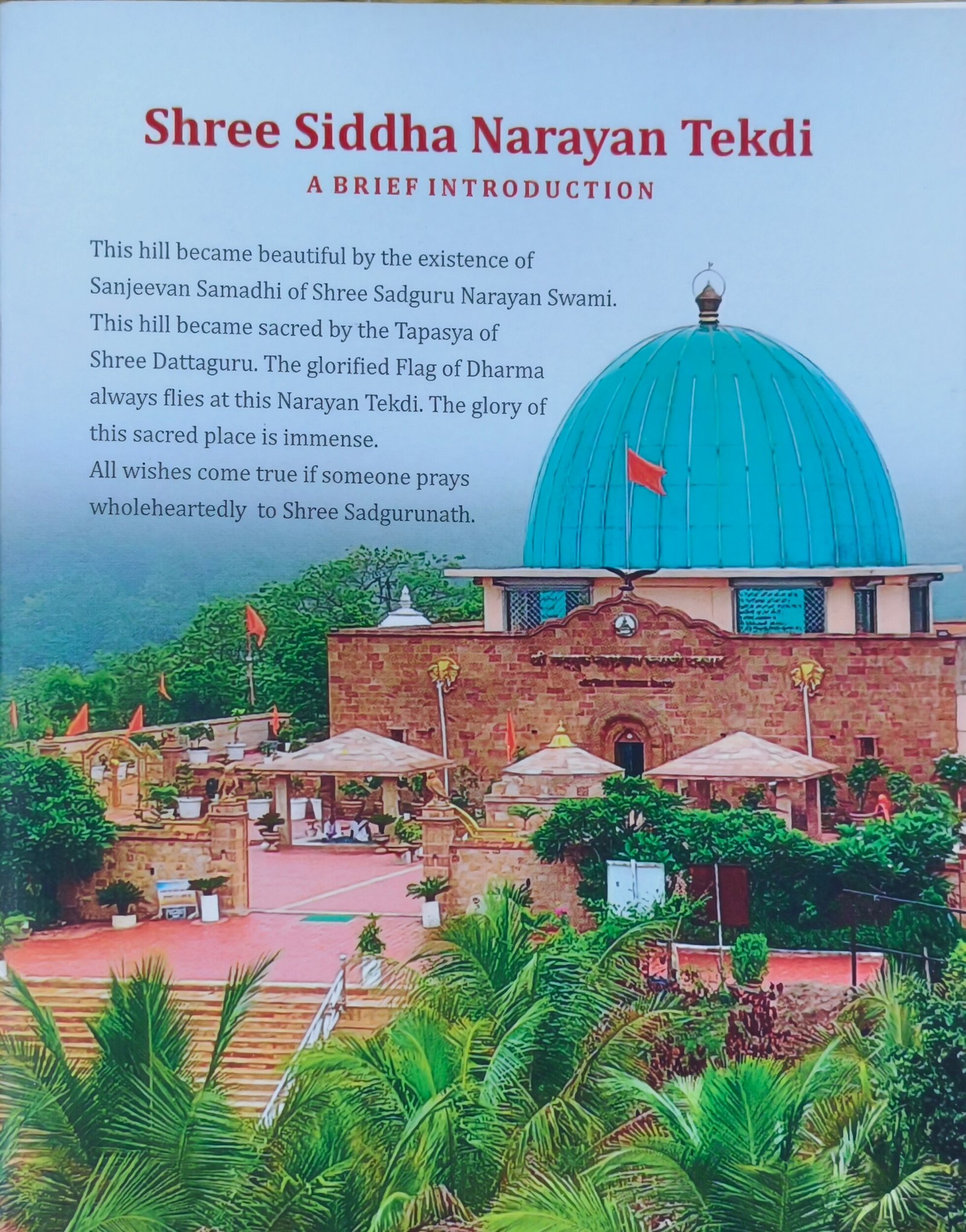 Shri Siddha Narayan Tekdi A Brief Introduction Book Cover